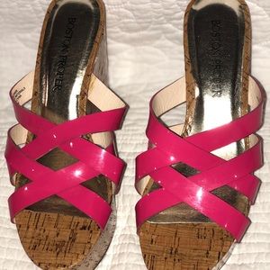 Boston Proper Hot Pink Wedge Size 6.5